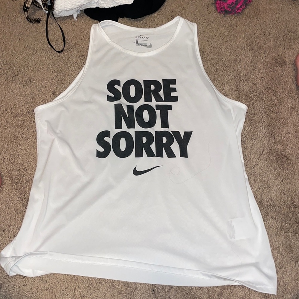 White Workout tank top